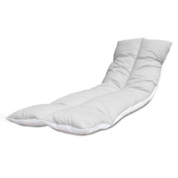 2 Pack Grey Sun Lounger Cushions 60X190Cm British Made Recliner Pads With Straps - thumbnail 1