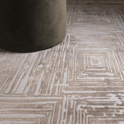 Furniturebox Uk Iona Beige Textured Squares Pattern Rug 120X170 - thumbnail 2