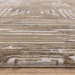 Furniturebox Uk Iona Beige Textured Squares Pattern Rug 120X170 - thumbnail 8