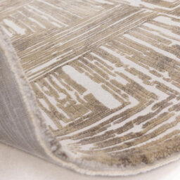 Furniturebox Uk Iona Beige Textured Squares Pattern Rug 120X170 - thumbnail 9
