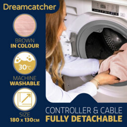 Dreamcatcher Deluxe  Xl Electric Throw Heated Double Over Blanket Soft Fleece 9 Heat & 12Hr Timer Settings - Pink - thumbnail 5