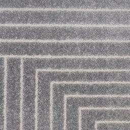 Grey Ivory Geometric ,luxurious Modern Abstract Easy To Clean Rug For Bedroom & Living Room-160Cm X 221Cm - thumbnail 4