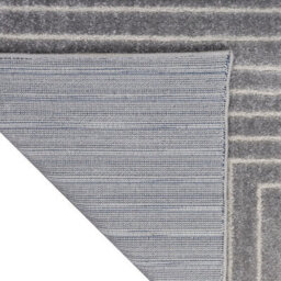Grey Ivory Geometric ,luxurious Modern Abstract Easy To Clean Rug For Bedroom & Living Room-160Cm X 221Cm - thumbnail 7