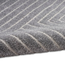 Grey Ivory Geometric ,luxurious Modern Abstract Easy To Clean Rug For Bedroom & Living Room-160Cm X 221Cm - thumbnail 6