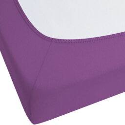 Beliani Fitted Sheet Janbu Cotton 90 X 200 Cm Purple - thumbnail 5