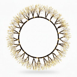 Pegdev - Pdl Outdoor Christmas Metal Wreath 35Cm 900 Leds Warm White Lights Festive Garden Door Patio Decoration