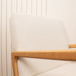 Scottish Everlastings Ltd. Scottish Everlastings Cream Boucle Chair (Curved Arms) - thumbnail 2