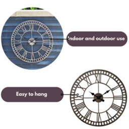 Marco Paul 60Cm Open Faced Roman Numerals Clock Outdoor/indoor - thumbnail 5
