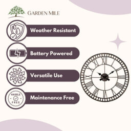 Marco Paul 60Cm Open Faced Roman Numerals Clock Outdoor/indoor - thumbnail 4