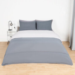 OHS Coverless 10.5 Duvet & Pillowcase,  Grey/silver  - King