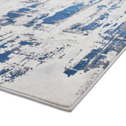 Grey Navy Abstract Rug, Easy To Clean Rug With 8mm Thickness, Modern Rug For Living Room, & Dining Room-160Cm X 220Cm - thumbnail 4