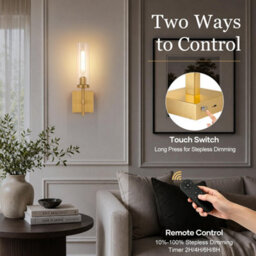 Amorly Set Of 2 Wall Sconce, Wireless Wall Sconces With Remote Control,rechargeable Dimmable Wall Lights For Bedroom Living Room Entryway - thumbnail 5