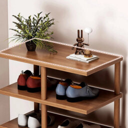 8 Tier -Brown 48X24X112Cm Shoe Rack Wooden Organizer Vertical Storage Shoe For Home Entryway - thumbnail 4