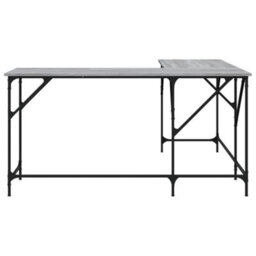 Berkfield Desk Grey Sonoma 149X149X75 Cm Engineered Wood - thumbnail 4