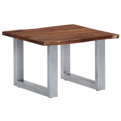 Berkfield Coffee Table With Live Edges 60X60X40 Cm Solid Acacia Wood - image 1