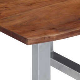 Berkfield Coffee Table With Live Edges 60X60X40 Cm Solid Acacia Wood - thumbnail 5