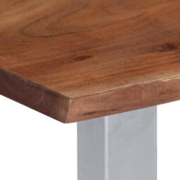 Berkfield Coffee Table With Live Edges 60X60X40 Cm Solid Acacia Wood - thumbnail 6