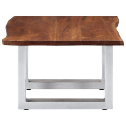 Berkfield Coffee Table With Live Edges 60X60X40 Cm Solid Acacia Wood - thumbnail 3