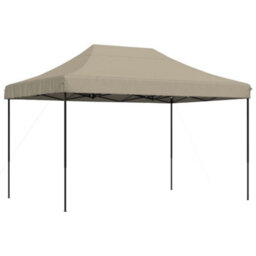 Walplus Foldable Party Tent Garden Gazebo Canopy Pop-Up Taupe 410X279X315 Cm - thumbnail 2