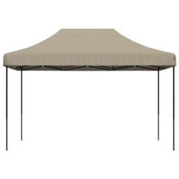 Walplus Foldable Party Tent Garden Gazebo Canopy Pop-Up Taupe 410X279X315 Cm - thumbnail 3