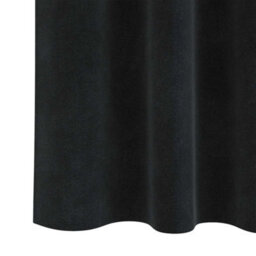 Berkfield Blackout Curtains With Top Tape 2 Pcs Black Velvet - thumbnail 5