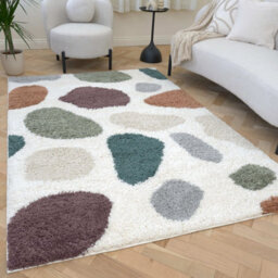 The Rugs Moodi Shaggy Multicolour Mingle Rug  Runner Abstract Thick High Pile For Living Rooms, Bedrooms, Hallways, Kitchens - thumbnail 7