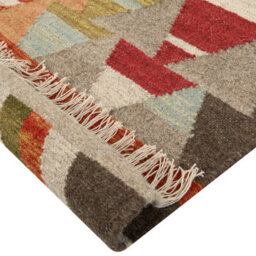Beliani Rug Kaghsi Multicolour 140 X 200 Cm Wool Kilim - thumbnail 6
