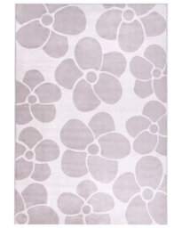 Wyld And Coco Beige Floral Area Rug 140 X 200 Cm - Low Pile Polyester With Anti-Slip Backing - thumbnail 1