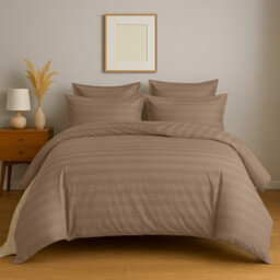 Aspire Homeware Beige Duvet Cover Set, Reversible Modern Bedding Set, King (L)220Cm X (W)230Cm - thumbnail 1