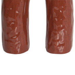 Beliani Flower Vase Perch Stoneware 29 Cm Brown - thumbnail 7