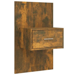 Vidaxl Bed Headboard With Cabinets Smoked Oak Engineered Wood Bed Headboards With Cabinets - thumbnail 4