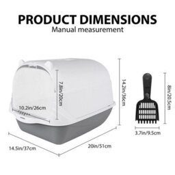 Extra Large Open Cat Litter Tray High Sided Deep Jumbo Rim Pan Box Loo Toilet - thumbnail 2