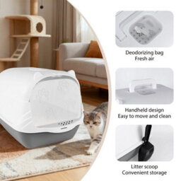 Extra Large Open Cat Litter Tray High Sided Deep Jumbo Rim Pan Box Loo Toilet