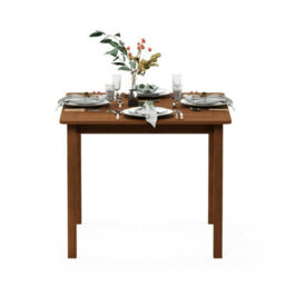 Walplus Furinno Tioman Hardwood Bermuda Square Table In Teak Oil, Natural - thumbnail 2