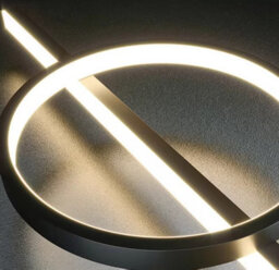 Modern Minimalist Pendant Light Metallic Black Linear Led Pendant Lighting Contemporary Ceiling Chandelier - thumbnail 5