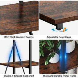 4-Tier A-Shaped Corner Bookcase - thumbnail 3