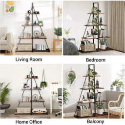 4-Tier A-Shaped Corner Bookcase - thumbnail 5