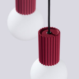 Luminosa Lighting Luminosa Halo Cluster Pendant Ceiling Light Burgundy 3X G9 - thumbnail 5