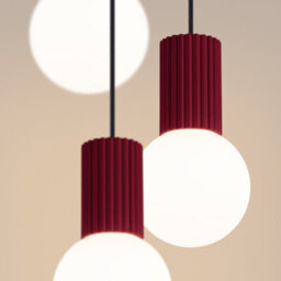 Luminosa Lighting Luminosa Halo Cluster Pendant Ceiling Light Burgundy 3X G9 - thumbnail 3
