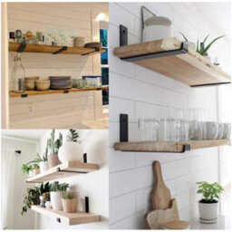 4 Pack Rustic Shelf Brackets Heavy Duty Steel Industrial Wall Supports - thumbnail 7