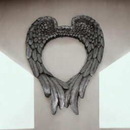 Minster Wing Design Mirror - L8 X W38 X H57 Cm - Antique Silver - thumbnail 1