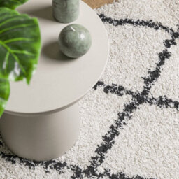 Walplus Shaggy Rug Pamplona High Pile Modern Cream And Black 100X200 Cm - thumbnail 7