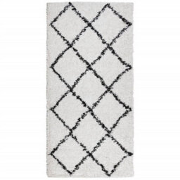 Walplus Shaggy Rug Pamplona High Pile Modern Cream And Black 100X200 Cm - thumbnail 2