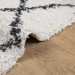Walplus Shaggy Rug Pamplona High Pile Modern Cream And Black 100X200 Cm - thumbnail 6