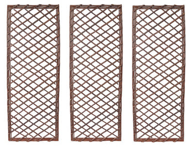 Ruddings Wood Natural Willow Garden Trellis Plant Supports Set Of 3 - image 1