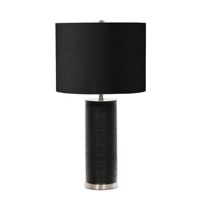 Elstead Ripple Black 1 Light Table Lamp - Black, E27 - image 1