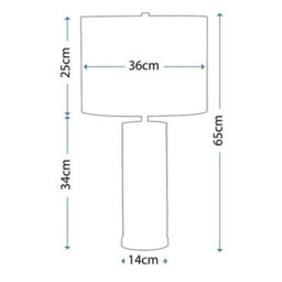 Elstead Ripple Black 1 Light Table Lamp - Black, E27 - thumbnail 2