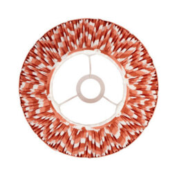 Loops Elegant Set Of 2 Handcrafted 30Cm Tapered Cylinder Lamp Shades In Vibrant Apricot Orange - thumbnail 4