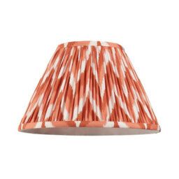 Loops Elegant Set Of 2 Handcrafted 30Cm Tapered Cylinder Lamp Shades In Vibrant Apricot Orange - thumbnail 5