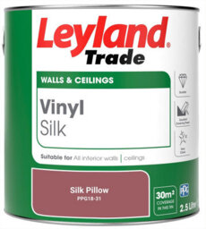 Leyland Trade Vinyl Silk Walls & Ceilings Emulsion Paint Silk Pillow (Ppg18-31) - 2.5L - thumbnail 2
